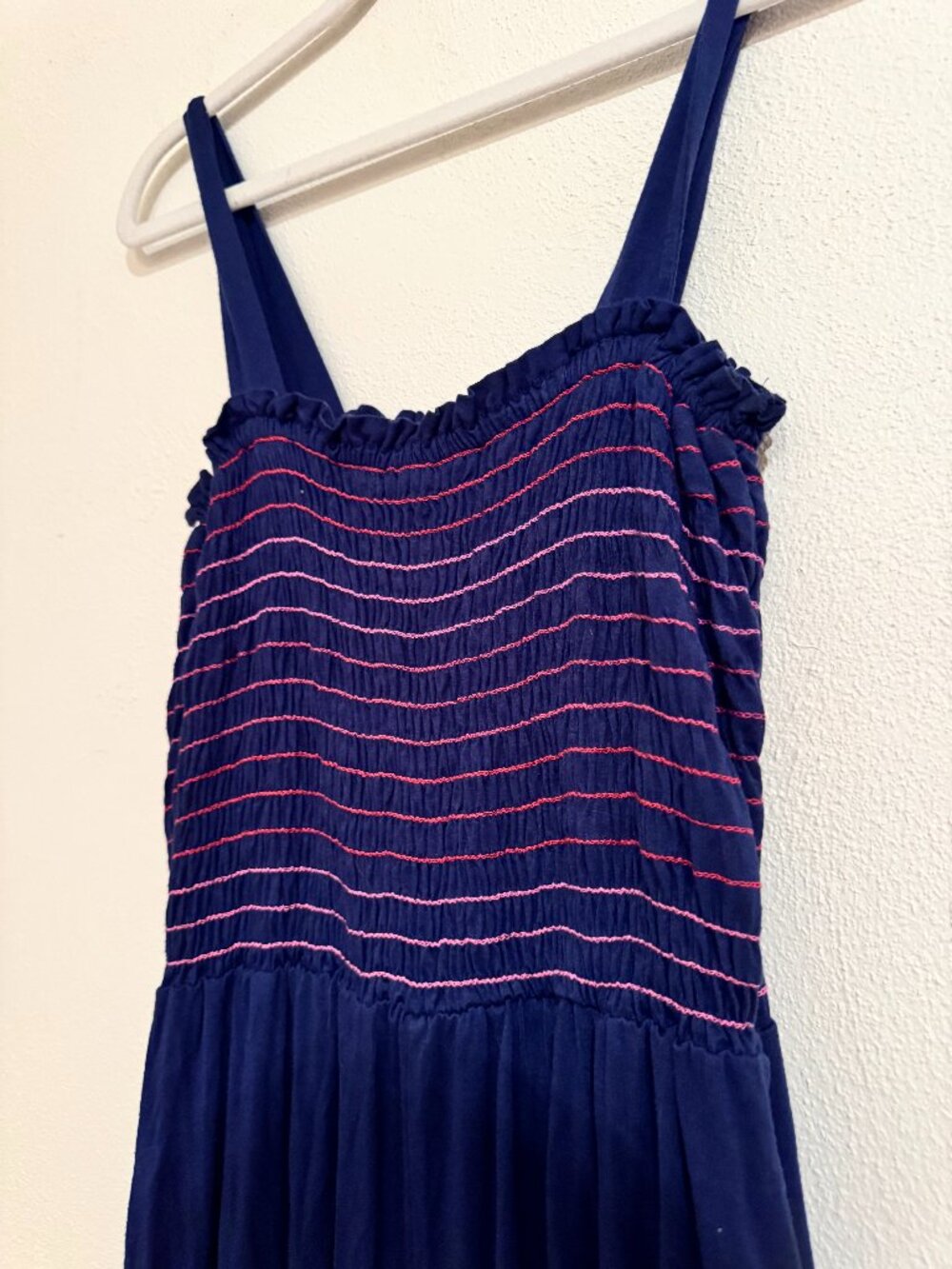 Gibson Blue Embroidered Maxi Dress – Size S